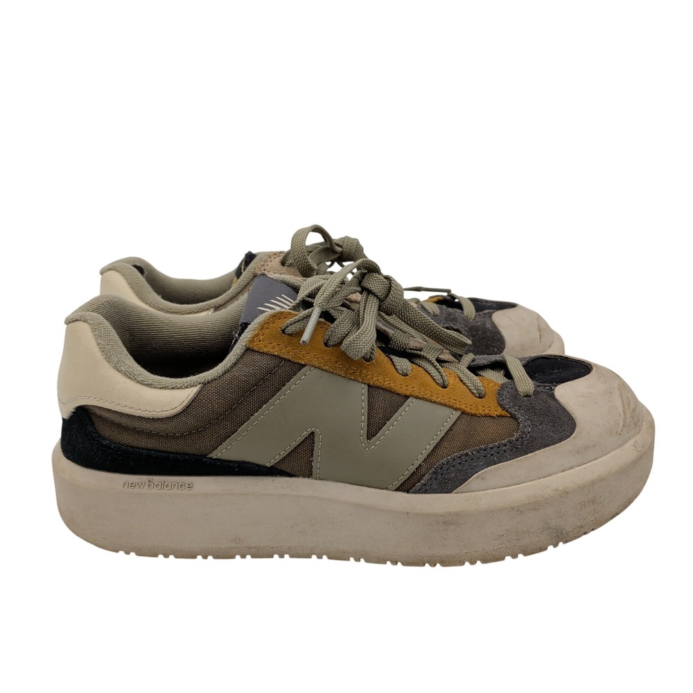 New Balance CT302PD Mens 7.5 Dark Camo Oak Olive Green Yellow Platform Sneakers